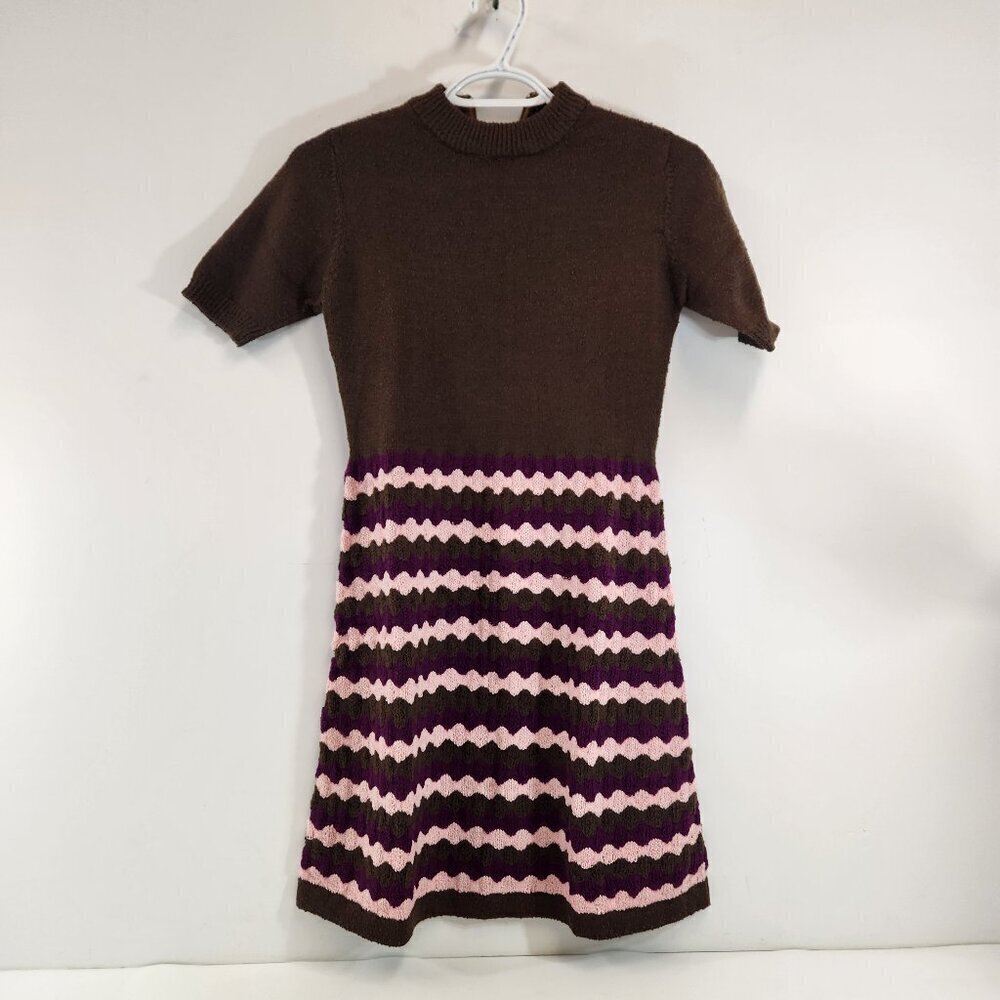 Vintage Taimaru Polyester Mod Dress XS Stretchy